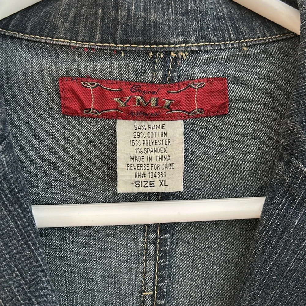 YMI Denim Jean Jacket Size XL - Picture 2 of 4